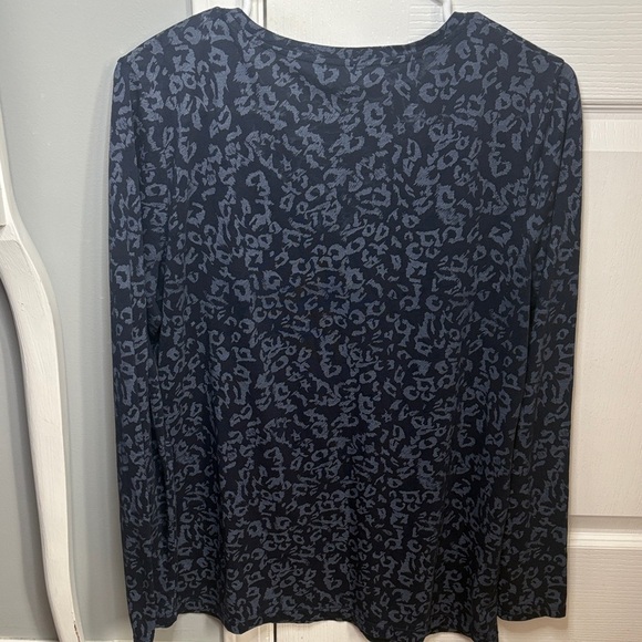 Calvin Klein Jeans Dark Blue Animal Print Blouse - Picture 4 of 4